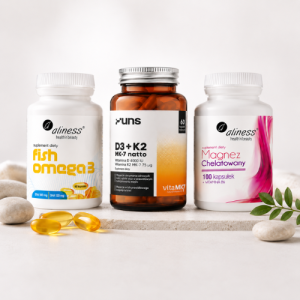 Pakiet: FUNDAMENT ZDROWIA (Synergia D3+K2, Omega-3, Magnez Chelatowany)